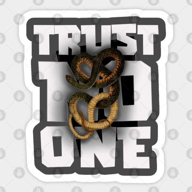 Trust no one Sticker by SAN ART STUDIO 